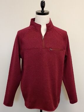Grand Slam Half-Zip Sweater Pullover - Burgundy Size Mediume